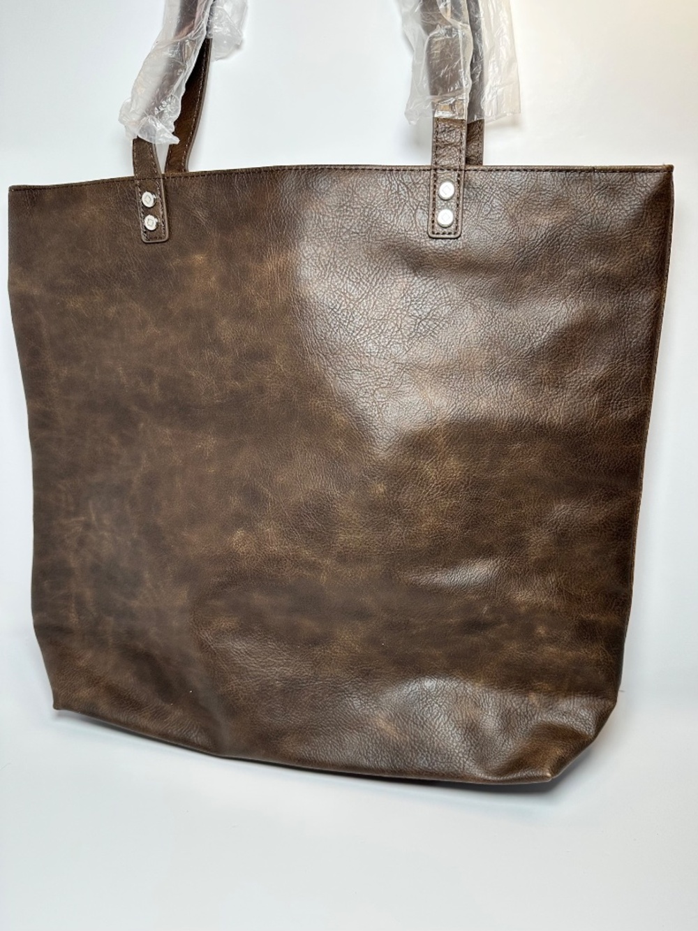 Thirty-One Around Town Tote Chestnut Distressed Pebble | Large Shoulder Bag - Picture 2 of 4